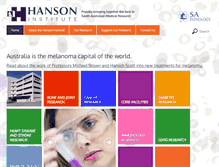 Tablet Screenshot of hansoninstitute.sa.gov.au