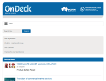 Tablet Screenshot of ondeck.sa.gov.au