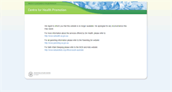 Desktop Screenshot of healthpromotion.cywhs.sa.gov.au