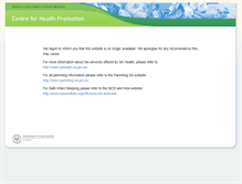 Tablet Screenshot of healthpromotion.cywhs.sa.gov.au