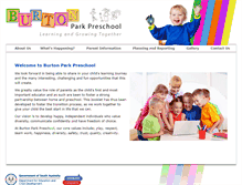 Tablet Screenshot of burtonpkpre.sa.edu.au