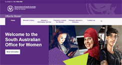 Desktop Screenshot of officeforwomen.sa.gov.au