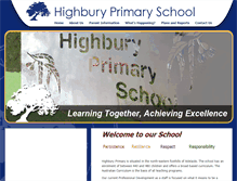 Tablet Screenshot of highburyps.sa.edu.au