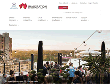 Tablet Screenshot of migration.sa.gov.au